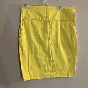 Jules and Leopold Yellow Pocketed Pencil Skirt